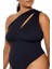 Plus Size Tek Omuzlu Bodysuit 4