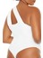 Plus Size Tek Omuzlu Bodysuit 4