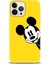 iPhone 15 Pro Kılıf Hd Baskılı - Sarı Mickey Mouse + 9h Nano Ekran Koruyucu 1