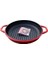 28 cm Yuvarlak Demir Döküm Grill Tava Çift Kulplu Kırmızı 3