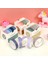 Vintage Washi Tape Bant Yapışkanlı Maskeleme Kağıdı Renkli Bant 5 Li - Mavi Tonları N3 3