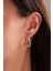 Satine Double Design Halka Küpe 1