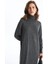 Lcwaıkıkı Classic Balıkçı Yaka Düz Uzun Kollu Oversize Kadın Triko Elbise 2