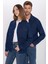 Unisex Relax Fit Rahat Kesim Denim Kapaklı Çift Cepli Lacivert Ceket Gömlek 3