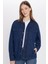 Unisex Relax Fit Rahat Kesim Denim Kapaklı Çift Cepli Lacivert Ceket Gömlek 4