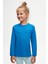 Saks Basic Unisex Çocuk Mevsimlik Sıfır Yaka Uzun Kollu Tişört 2