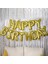 1 Set 40.64 cm Altın Doğum Günü Folyo Balonları Happy Birthday Yazılı 1