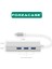Notebook Macbook Için Type-C Ethernet 3 Port USB 3.0 Çevirici Hub Adaptör - FC823 5