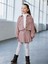 Lcw Kids Uzun Kollu Crop Ekose Desenli Kız Çocuk Ceket 1