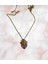 Çelik Gold Pembe Zirkon Taşlı Kalp Kolye 45 cm 1