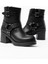 Siyah Toka Aksesuarlı Fermuarlı Kalın Topuklu Günlük Kadın Bot Bayan BOT5109-30 1