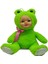 Bebek Yüzlü Sevimli Kurbağa Peluş Oyuncak 35 cm Pembe 1
