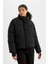 Defactofit Şişme Mont Su Itici Dik Yaka Fermuarlı Çıtçıtlı Cepli Puffer Black 4