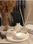 Dekoratif 5li Set Mum Çizgili Vazo Tealight Mumluk ve Oda Kokusu Seti 3