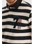 Polo Yaka Nakış Aplikeli Çizgili Regular Fit Sweatshırt (WK25214) 5