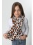 Çocuk Peluş Kaşkol Boyunluk Atkı Rkb-Ç-01 Ekru Leopar 3 1