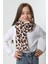 Çocuk Peluş Kaşkol Boyunluk Atkı Rkb-Ç-01 Ekru Leopar 3 2