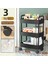 Siyah Stil Tekerlekli Organizer Ev Aksesuarları ile Çok Katlı Atıştırmalık Saklama Rafı Mutfak Banyo Yatak Odası Depolama Rafı Trolley (Yurt Dışından) 1