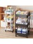 Siyah Stil Tekerlekli Organizer Ev Aksesuarları ile Çok Katlı Atıştırmalık Saklama Rafı Mutfak Banyo Yatak Odası Depolama Rafı Trolley (Yurt Dışından) 3