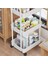 Siyah Stil Tekerlekli Organizer Ev Aksesuarları ile Çok Katlı Atıştırmalık Saklama Rafı Mutfak Banyo Yatak Odası Depolama Rafı Trolley (Yurt Dışından) 5