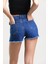 2050 Kadın Püsküllü Paça Jeans Denim Kot Şort 4