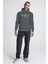 Erkek Kapüşonlu Sweatshirt - Gri 1