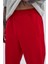 Oversize Basic Bel Paça Lastikli 3 Cepli Jogger Eşofman Altı Red 3