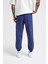 Erkek Luxury Basic Yıkamalı Jogger Eşofman Altı Mıdnıght Blue Cloudy 5