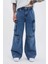 Erkek Yan Cepli Baggy Jean Pantolon Blue 1