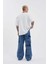Erkek Yan Cepli Baggy Jean Pantolon Blue 5