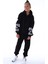 Kız Çocuk Yüksek Kalite 3 Iplik Kapüşonlu Sweatshirt Takım 2