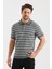 Çizgili Düğmeli Polo Yaka Triko T-Shırt (E24-EZE-25) 4