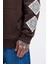 Erkek Patched Ethnic Koyu Kahve Hoodie 4