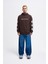 Erkek Patched Ethnic Koyu Kahve Hoodie 5