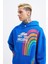 Erkek Rainbow Printed Açık Mavi Hoodie 3