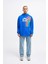 Erkek Rainbow Printed Açık Mavi Hoodie 5