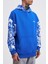 Erkek Graffiti Printed Açık Mavi Hoodie 2