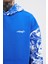 Erkek Graffiti Printed Açık Mavi Hoodie 3