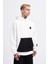 Erkek Contrast Patchwork Ekru Hoodie 2