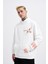 Erkek Embroidery Bird Ekru Hoodie 1