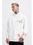 Erkek Embroidery Bird Ekru Hoodie 2