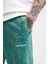 Erkek Luxury Basic Yıkamalı Jogger Eşofman Altı Oıl Green Spotted 4