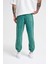 Erkek Luxury Basic Yıkamalı Jogger Eşofman Altı Oıl Green Spotted 5