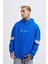 Erkek Birds Embroidered Açık Mavi Hoodie 1