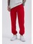 Oversize Basic Bel Paça Lastikli 3 Cepli Jogger Eşofman Altı Red 2