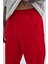 Oversize Basic Bel Paça Lastikli 3 Cepli Jogger Eşofman Altı Red 3