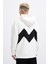 Erkek M Shaped Pactwork Ekru Hoodie 1