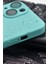 iPhone 13 Uyumlu Mint Yeşil Benekli Desenli Ince Sert Kapak Kılıf Kamera Lens Korumalı 3