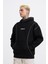 Erkek Straddie Siyah Hoodie 1