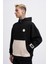 Erkek Contrast Patchwork Siyah Hoodie 2
